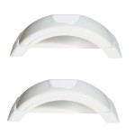 008541 008541 Fulton Set of 2 White Fulton Single Axle Trailer Fenders 8" to 12" Wheels Top Step 21.5" Long Boat Utility Sale Replacement Set of 2 White Fulton Single Axle Trailer Fenders 8" to 12" Wheels Top Step 21.5" Long Boat Utility Sale Replacement