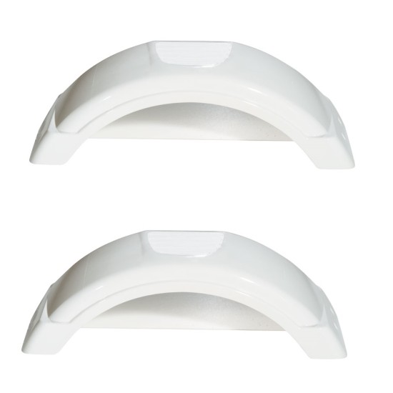 008541 008541 Fulton Set of 2 White Fulton Single Axle Trailer Fenders 8" to 12" Wheels Top Step 21.5" Long Boat Utility Sale Replacement Set of 2 White Fulton Single Axle Trailer Fenders 8" to 12" Wheels Top Step 21.5" Long Boat Utility Sale Replacement