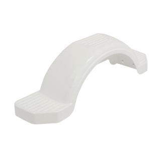 008574 Fulton Trailer Fender 14 inch Tire Size White Fulton White Single Axle Trailer Fender 14" Wheels Triple Step 42-5/8" Long Boat Utility Sale Replacement