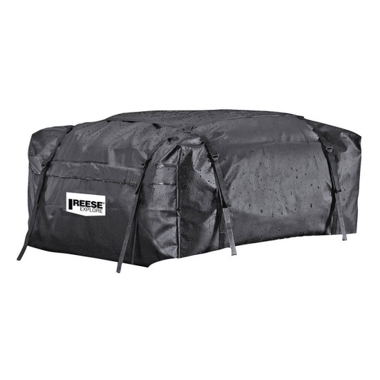 1041100 Reese Explore Trailer Hitch Mount Cargo Carrier Basket Bag 38 inch x 18 inch x 18 inch Reese 15 cubic Ft. Roof Top Cargo Bag For Basket Carrier Rainproof W/ Tie Down Straps Rack Luggage 38" x 38" x 18" Van Car SUV Camping Box