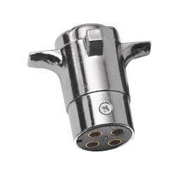 4-Way Round Connector, Trailer End, Metal