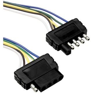 118215 Tow Ready Trailer Wiring Connector 5-Way Extension 60 inch Length Wire 5-Flat Plug Loop 60" Long, Car & Trailer End Wiring Harness