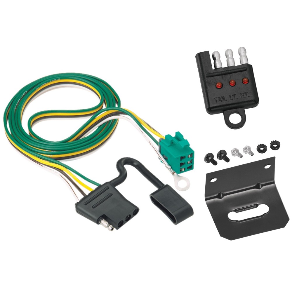 Plug and Play T-One Wiring Harness Connector 4-Flat Mounting Bracket 4-Flat Car End Tester w/ LED Display 118240 118144 20114 Tekonsha Trailer Wiring and Bracket and Light Tester 96-03 Chevy Express GMC Savana 1500 2500 3500 w/Factory Tow Package 4-Flat H Trailer Wiring and Bracket and Light Tester For 96-03 Chevy Express GMC Savana 1500 2500 3500 w/Factory Tow Package 4-Flat Harness Plug Play