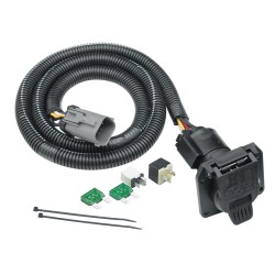 7-Way RV Trailer Wiring Harness Kit For 99-01 Ford F-250 F-350 F-450 F-550 Super Duty w/Factory 4-Flat 7-Way RV Trailer Wiring Harness Kit For 99-01 Ford F-250 F-350 F-450 F-550 Super Duty w/Factory 4-Flat