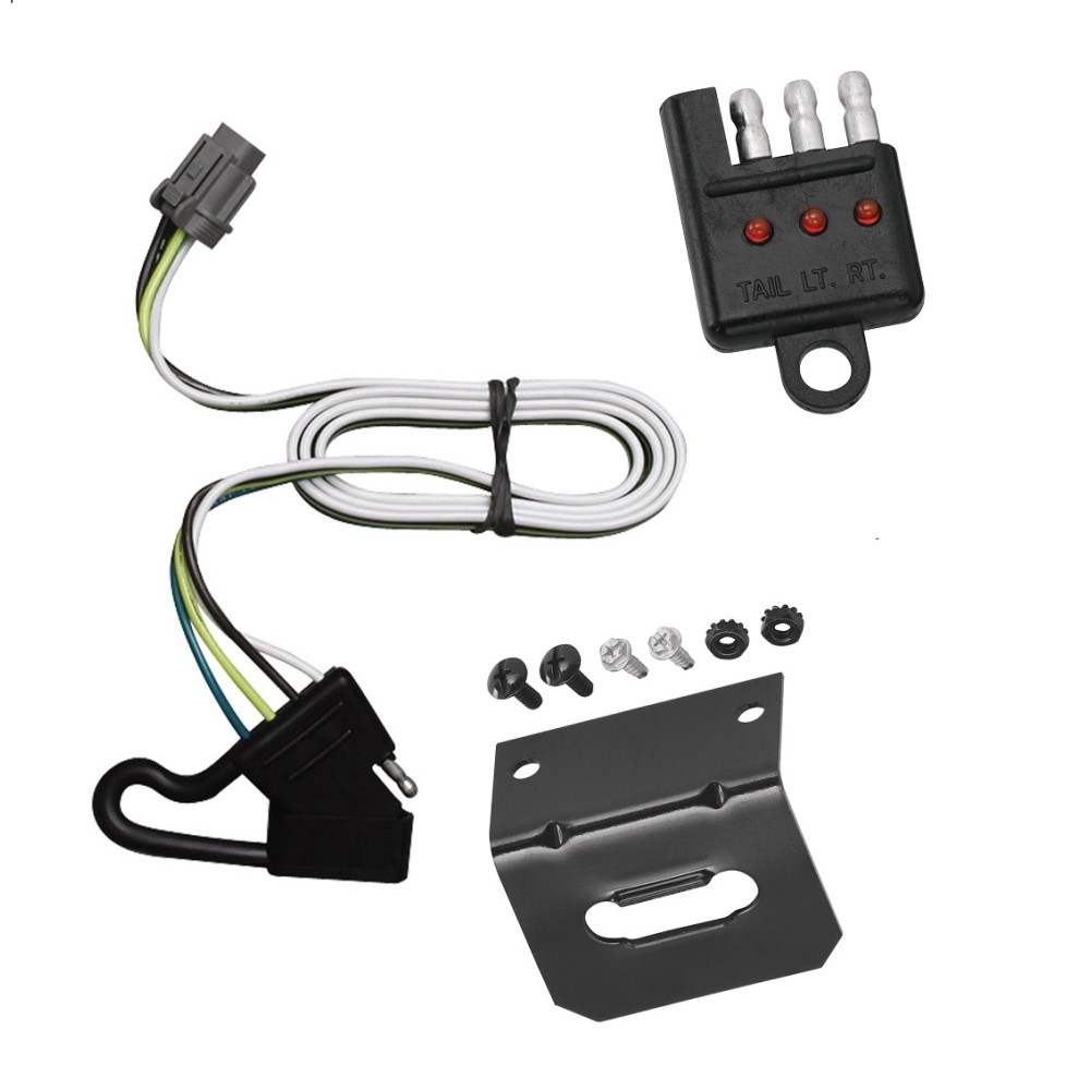 Plug and Play T-One Wiring Harness Connector 4-Flat Mounting Bracket 4-Flat Car End Tester w/ LED Display 118244 118144 20114 Tekonsha Trailer Wiring and Bracket Light Tester 00-04 Nissan Xterra w/Factory Tow Package Plug Play 4-Flat Harness 00 01 02 03 0 Trailer Wiring and Bracket w/ Light Tester For 00-04 Nissan Xterra w/Factory Tow Package Plug & Play 4-Flat Harness
