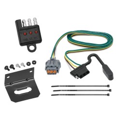 Trailer Wiring and Bracket w/ Light Tester For 05-21 Nissan Frontier 05-07 Pathfinder 05-15 Xterra 09-12 Equator Plug & Play 4-Flat Harness Trailer Wiring and Bracket w/ Light Tester For 05-21 Nissan Frontier 05-07 Pathfinder 05-15 Xterra 09-12 Equator Plug & Play 4-Flat Harness