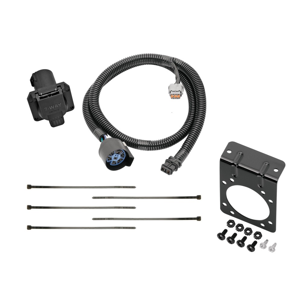 7-Way RV Trailer Wiring Harness w/ Mounting Bracket For 05 ... 2008 nissan xterra hitch wiring harness 