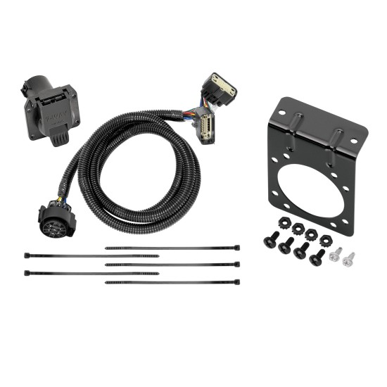 kiruakirua　0313 7-Way RV Trailer Wiring Harness w/ Mounting Bracket For 11