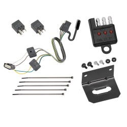 Trailer Wiring and Bracket and Light Tester For 18-24 Chevy Equinox 18-24 GMC Terrain w/ Tow Prep Package 4-Flat Harness Plug Play