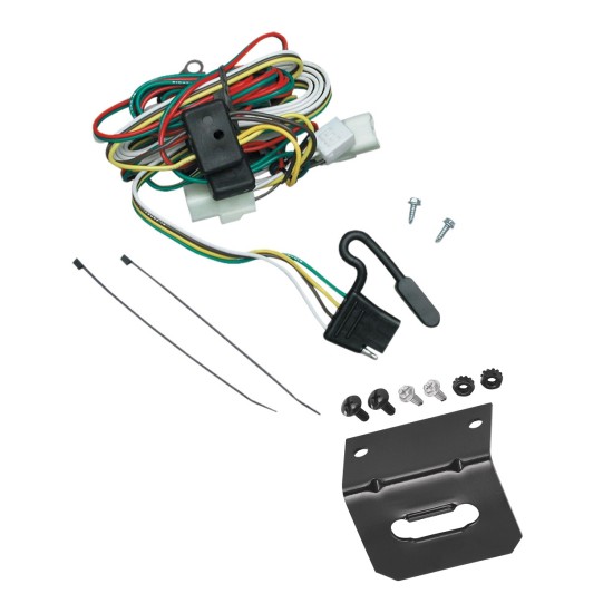 Trailer Wiring and Bracket For 02-05 KIA Sedona All Styles Plug and Play 4-Flat Harness Plug Play