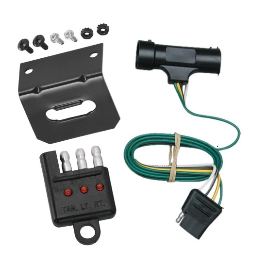 Trailer Wiring and Bracket and Light Tester For 73-84 Chevy Blazer Suburban GMC Jimmy C/K Pickup 4-Flat Harness Plug Play