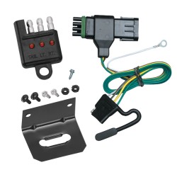 Trailer Wiring and Bracket and Light Tester For 88-00 Chevy GMC C/K 1500 2500 3500, Except 88-91 Crew Cab 4-Flat Harness Plug Play Trailer Wiring and Bracket and Light Tester For 88-00 Chevy GMC C/K 1500 2500 3500, Except 88-91 Crew Cab 4-Flat Harness Plug Play