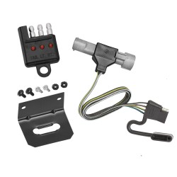 Trailer Wiring and Bracket and Light Tester For 87-96 Ford F-150 F-250 F-350 (1997 Heavy Duty) 4-Flat Harness Plug Play Trailer Wiring and Bracket and Light Tester For 87-96 Ford F-150 F-250 F-350 (1997 Heavy Duty) 4-Flat Harness Plug Play