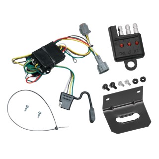Plug and Play T-One Wiring Harness Connector 4-Flat Mounting Bracket 4-Flat Car End Tester w/ LED Display   118362 118144 20114 Tekonsha Trailer Wiring and Bracket Light Tester 98-04 Nissan Frontier 1998 Quest Mercury Villager Plug Play 4-Flat Harness 98  Trailer Wiring and Bracket w/ Light Tester For 98-04 Nissan Frontier 1998 Quest Mercury Villager Plug & Play 4-Flat Harness