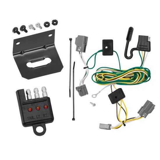 Plug and Play T-One Wiring Harness Connector 4-Flat Mounting Bracket 4-Flat Car End Tester w/ LED Display 118419 118144 20114 Tekonsha Trailer Wiring and Bracket Light Tester 06-11 Buick Lucerne Plug Play 4-Flat Harness 06 07 08 09 10 11 2006 2007 2008 2 Trailer Wiring and Bracket w/ Light Tester For 06-11 Buick Lucerne Plug & Play 4-Flat Harness