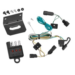 Trailer Wiring and Bracket w/ Light Tester For 07-10 Saturn Outlook Plug & Play 4-Flat Harness