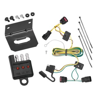 Trailer Wiring and Bracket w/ Light Tester For 08-12 Buick Enclave Chevy Malibu 09-12 Traverse Plug & Play 4-Flat Harness