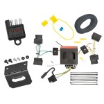 Trailer Wiring and Bracket w/ Light Tester For 08-14 Ford E-150 E-250 Econoline E-350 Super Duty 07-10 Edge Lincoln MKX 08-12 Escape 08-11 Tribute 05-11 Mariner Plug & Play 4-Flat Harness