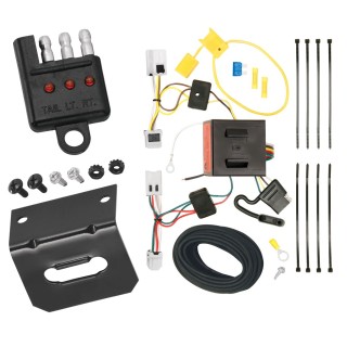 Trailer Wiring and Bracket w/ Light Tester For 12-22 Nissan NV1500 NV2500 NV3500 Plug & Play 4-Flat Harness