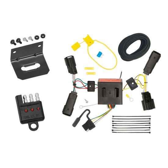 Trailer Wiring and Bracket w/ Light Tester For 13-16 Ford Escape Plug & Play 4-Flat Harness