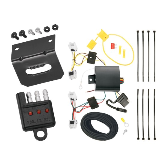 Trailer Wiring and Bracket w/ Light Tester For 13-22 Nissan Sentra Excluding SR, SR Turbo and Nismo 14-19 Versa Note Plug & Play 4-Flat Harness Trailer Wiring and Bracket w/ Light Tester For 13-22 Nissan Sentra Excluding SR, SR Turbo and Nismo 14-19 Versa Note Plug & Play 4-Flat Harness