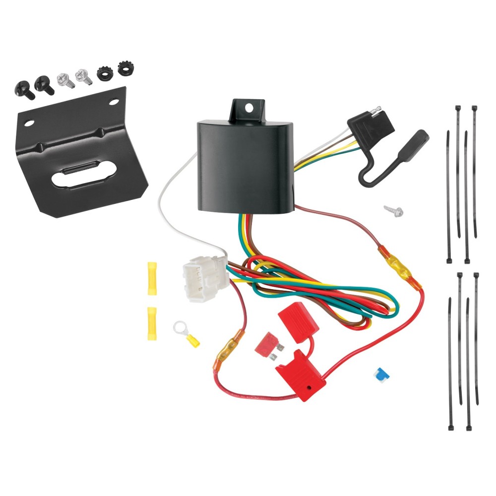 Trailer Wiring and Bracket For 13-15 Honda Crosstour All Styles 4-Flat Harness Plug Play