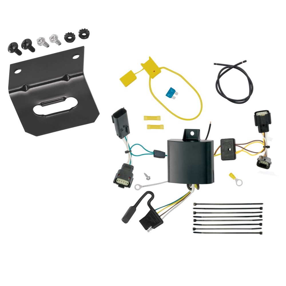 Plug and Play T-One Wiring Harness Connector 4-Flat Mounting Bracket Installation Instructions 118655 118144 Tekonsha Trailer Wiring and Bracket 15-22 Dodge Charger Plug Play 4-Flat Harness 15 16 17 18 19 20 21 22 2015 2016 2017 2018 2019 2020 2021 2022 Trailer Wiring and Bracket For 15-23 Dodge Charger Plug & Play 4-Flat Harness