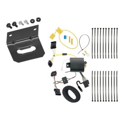 Trailer Wiring and Bracket For 16-22 FIAT 500X All Styles 4-Flat Harness Plug Play