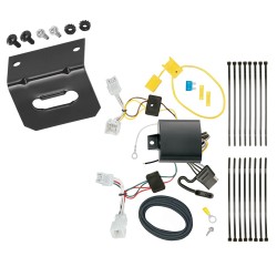 Trailer Wiring and Bracket For 17 KIA Niro 18 Exc Plug-In-Hybrid 19-24 Exc Plug-In-Hybrid and EV Plug & Play 4-Flat Harness