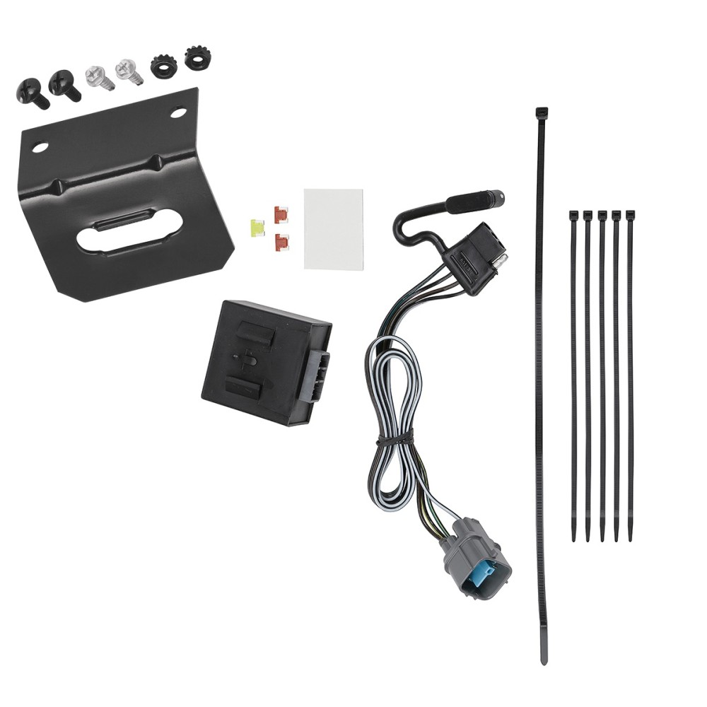 Plug and Play T-One Wiring Harness Connector 4-Flat Mounting Bracket Installation Instructions 118778 118144 Tekonsha Trailer Wiring and Bracket 17-23 Honda Ridgeline Plug Play 4-Flat Harness 17 18 19 20 21 22 23 2017 2018 2019 2020 2021 2022 2023 Trailer Wiring and Bracket For 17-24 Honda Ridgeline Plug & Play 4-Flat Harness