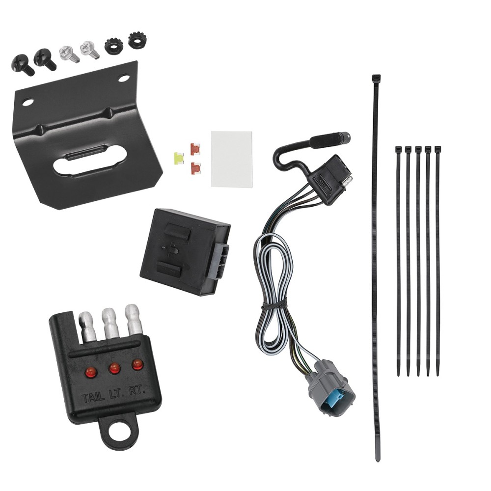 Plug and Play T-One Wiring Harness Connector 4-Flat Mounting Bracket 4-Flat Car End Tester w/ LED Display 118778 118144 20114 Tekonsha Trailer Wiring and Bracket Light Tester 17-23 Honda Ridgeline Plug Play 4-Flat Harness 17 18 19 20 21 22 2017 2018 2019 Trailer Wiring and Bracket w/ Light Tester For 17-24 Honda Ridgeline Plug & Play 4-Flat Harness
