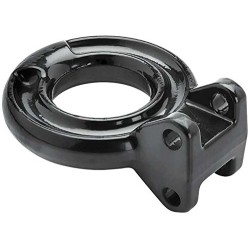 Bulldog 14K Lunette Ring Trailer Tow Hitch Loop Eye For Adjustable Channel Bracket 3" Diameter Black