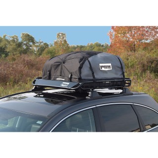1391300 Reese Explore Rooftop Cargo Basket 44 inch x 35 inch 125 lbs. Capacity Reese Roof Top Steel Cargo Basket Luggage Carrier Rack 44" x 35" x 4-1/4" Wind Fairing Air Deflector Car SUV Truck Vehicle 3-Piece