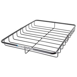 1394400 Reese Explore Rooftop Cargo Basket 37-1/4 inch x 26-1/2 inch 100 lbs. Capacity Low Profile Reese Low Profile Roof Top Steel Cargo Basket Luggage Carrier Rack 37.25" x 26.5" x 3.75" Car SUV Truck Vehicle