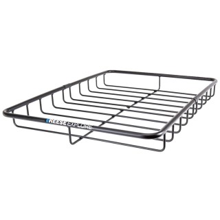 1394400 Reese Explore Rooftop Cargo Basket 37-1/4 inch x 26-1/2 inch 100 lbs. Capacity Low Profile Reese Low Profile Roof Top Steel Cargo Basket Luggage Carrier Rack 37.25" x 26.5" x 3.75" Car SUV Truck Vehicle