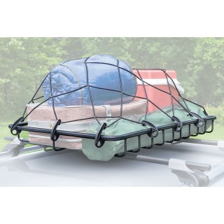 1394400 Reese Explore Rooftop Cargo Basket 37-1/4 inch x 26-1/2 inch 100 lbs. Capacity Low Profile Reese Low Profile Roof Top Steel Cargo Basket Luggage Carrier Rack 37.25" x 26.5" x 3.75" Car SUV Truck Vehicle
