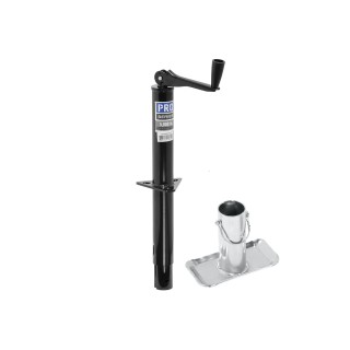 1400600303 018098 Pro Series Pro Series Round 5000 lbs. A-Frame Trailer Jack Topwind 15" Lift 6" Extended Footplate Pro Series Round 5,000 lbs. A-Frame Trailer Jack Topwind 15" Lift w/ 6" Extended Footplate