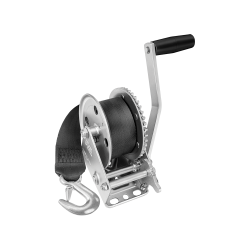 Fulton Trailer Winch 1,500 lbs Capacity 20 ft Strap Clear Zinc Finish 5 Year Warranty - 142203 Boat Winch