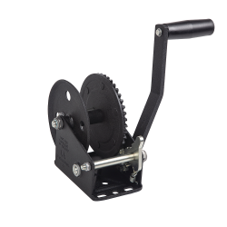 Fulton Trailer Winch 1,500 lbs Capacity 20 ft Strap Glossy Black Zinc 5 Year Warranty - 142226 Boat Winch