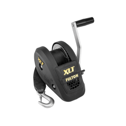Fulton XLT Marine Trailer Winch 1,500 lbs Capacity 20 ft Strap 8 in. Handle Black Cover 5 Year Warranty - 142311 Boat Winch