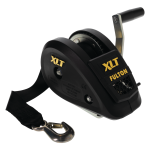 Fulton XLT Marine Trailer Winch 1,500 lbs Capacity 20 ft Strap 6 in. Handle Black Finish Limited Warranty - 142313 Boat Winch