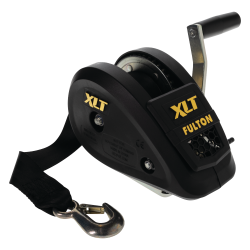 Fulton XLT Marine Trailer Winch 1,500 lbs Capacity 20 ft Strap 6 in. Handle Black Finish Limited Warranty - 142313 Boat Winch