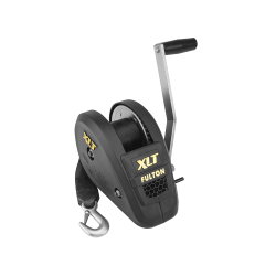 Fulton XLT Marine Trailer Winch 1,800 lbs Capacity 20 ft Strap 8 in. Handle Black Cover 5 Year Warranty - 142314 Boat Winch
