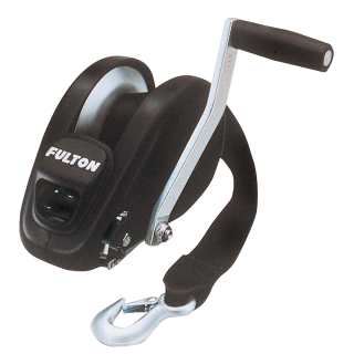 Fulton XLT Marine Trailer Winch 1800 lbs Capacity 20 ft Strap 8 in. Handle Black Finish 5 Year Warranty - 142316 Fulton XLT Marine Trailer Winch 1800 lbs Capacity 20 ft Strap
