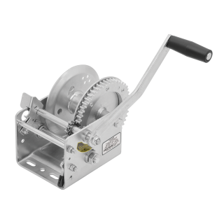 Fulton Trailer Winch Two-Speed 3200 lbs Capacity 20 ft Strap Clear Zinc