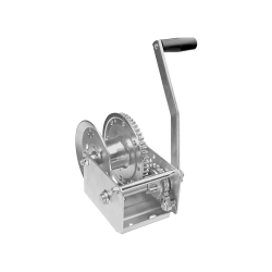 Fulton Brake Winch 1,500 lbs Capacity No Strap Automatic Clear Zinc Finish 5 Year Warranty - 143100 Boat Winch