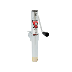 Bulldog 2K Pipe Mount Swivel Trailer Jack 10" Lift Zinc Inner and Outer Tube Sidewind Round Jack without Foot Corrosion Resistant 5 Year Warranty