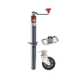 Bulldog 2,000 lbs. Round A-Frame Trailer Jack Topwind 15" Lift 6" w/ 2" Footplate Stand