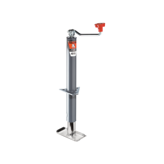 Bulldog 2K A-Frame Trailer Jack Topwind with Footplate Bulldog 2K A-Frame Trailer Jack with Footplate, Topwind, Gray Powdercoat Finish