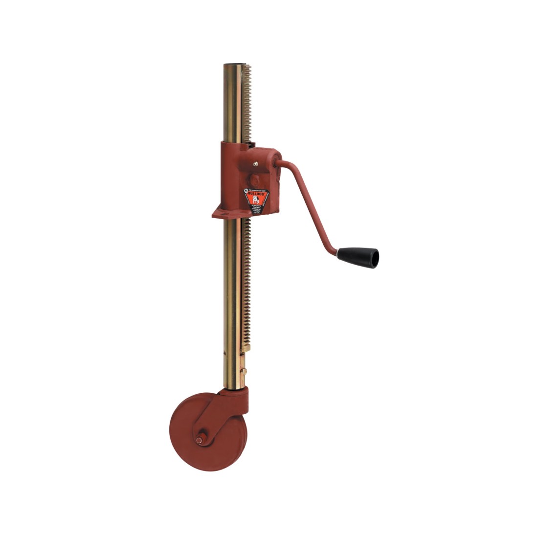 BULLDOG RACK & GEAR HEAVY DUTY TRAILER JACK W/ STEEL WHEEL 1200 lbs. 19" Lift
